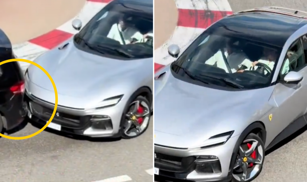 Charles Leclerc seen CRASHING his £300,000 Ferrari