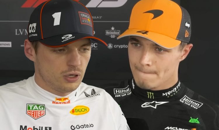 Land Norris and Max Verstappen