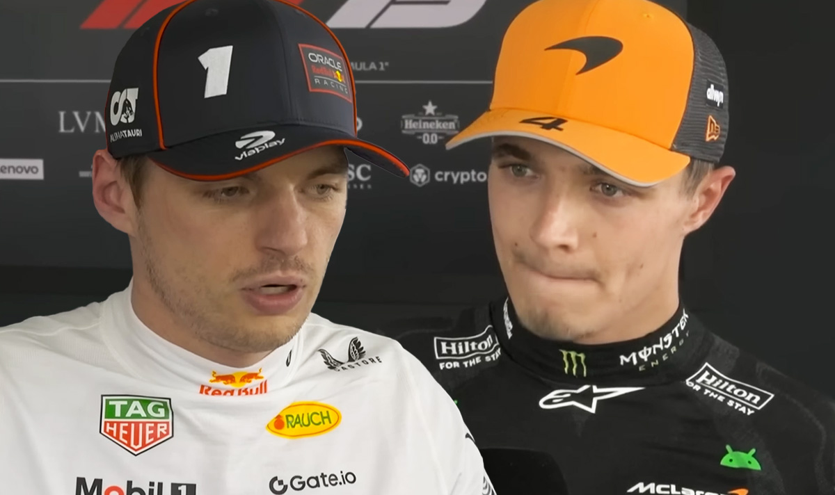 Land Norris and Max Verstappen