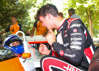 Ollie Bearman meets Alain Prost at 2025 Goodwood Festival of Speed