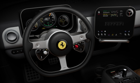 Ferrari Luce cabin blends tech and tradition