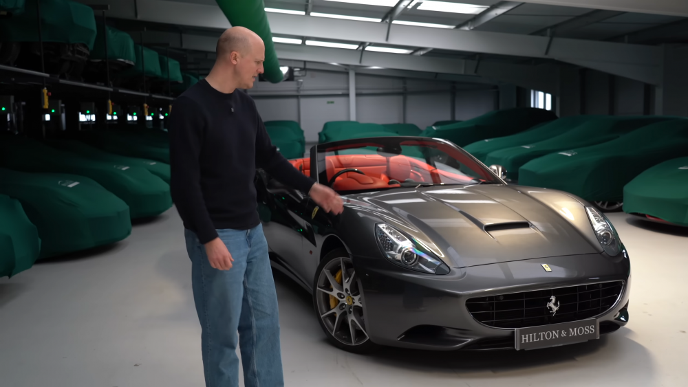 Red leather interior dominates cabin 