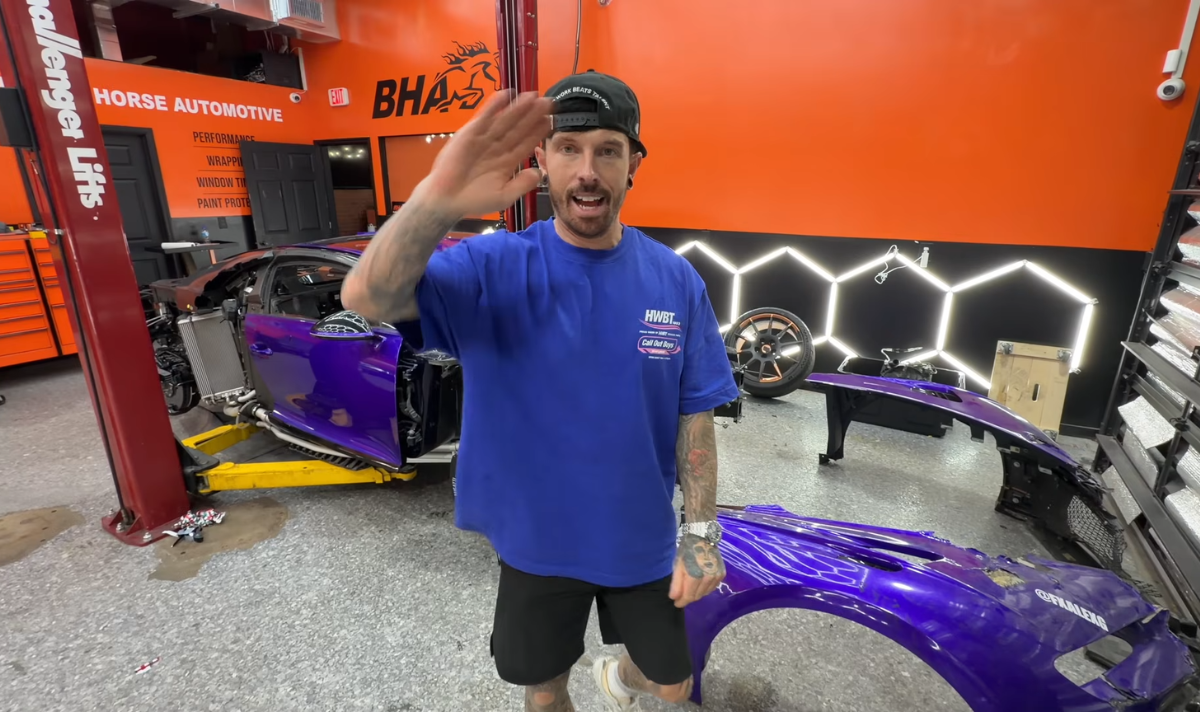 Bugatti Chiron gearbox concern resolved in Mat Armstrong workshop update Bugatti Chiron gearbox inspected in detail (Picture: YouTube)