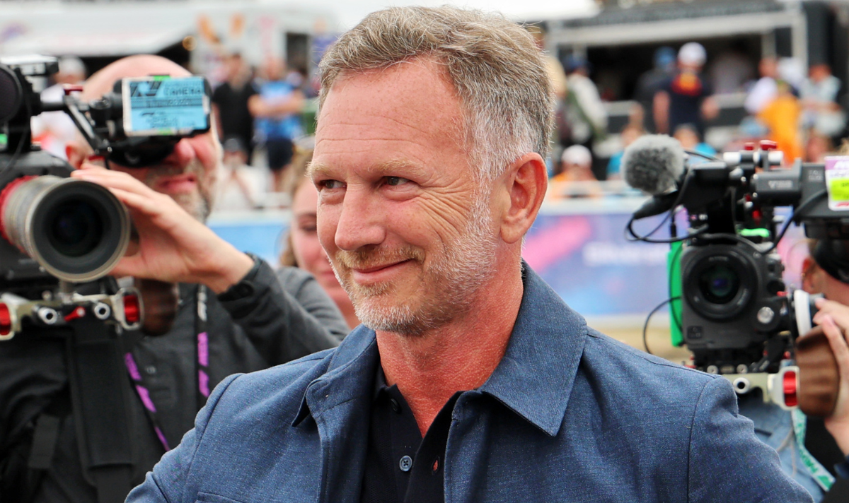 Christian Horner makes F1 RETURN in paddock at British Grand Prix Christian Horner returns to Formula 1 paddock