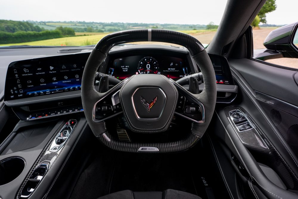 New three-screen Corvette cockpit layout