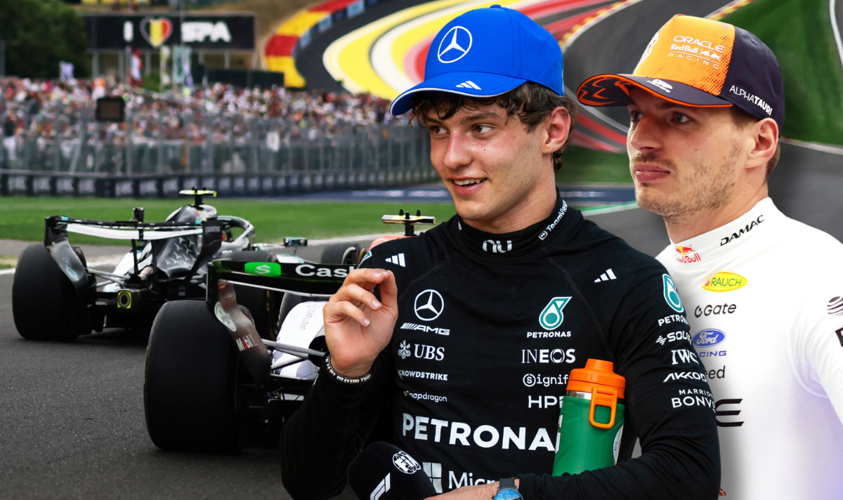 Kimi Antonelli BEATS Red Bull tactics for pole at Belgian Grand Prix Kimi Antonelli celebrates Belgian Grand Prix pole (Picture: Getty Images / Red Bull Content Pool)