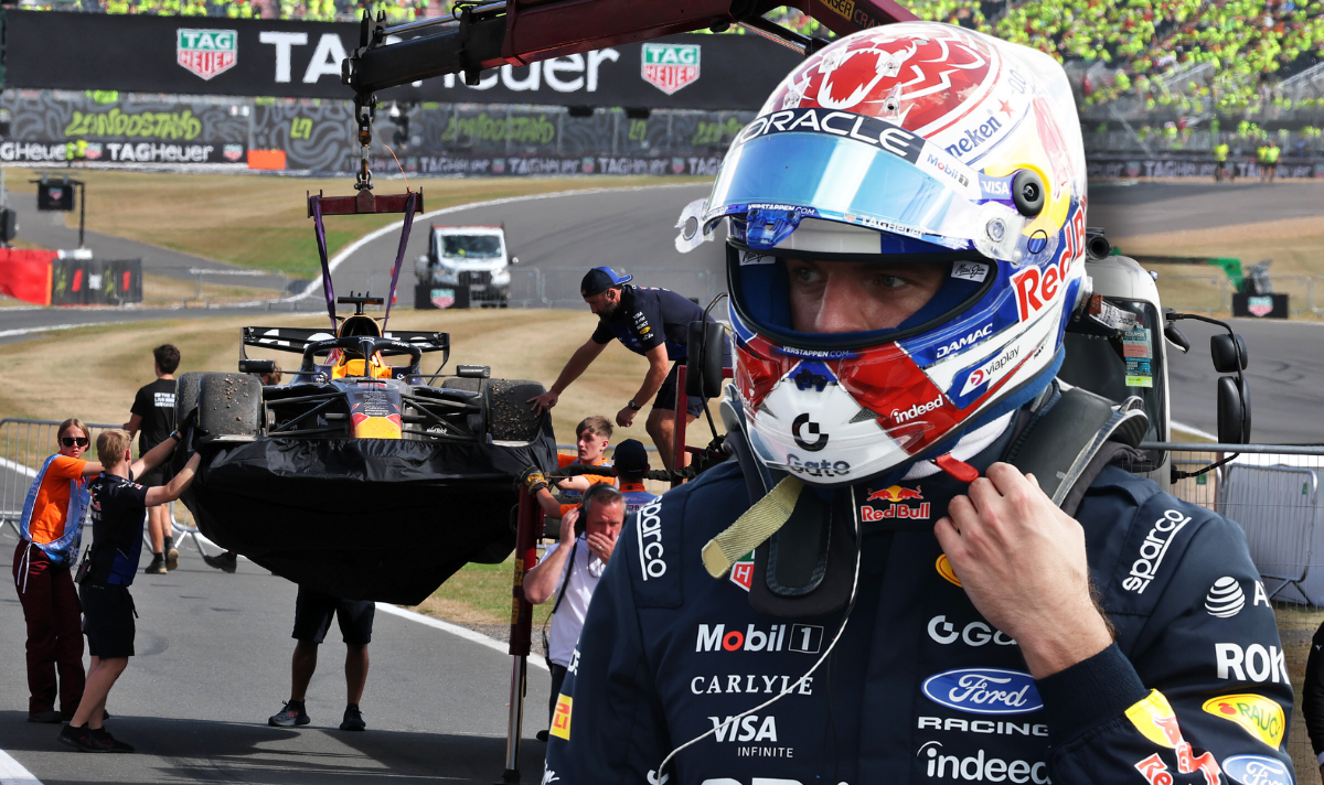 Max Verstappen crashed out at Silverstone
