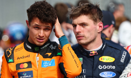 Lando Norris reacts to RUMOURS McLaren ‘signing up Max Verstappen’ Lando Norris speaks before British Grand Prix